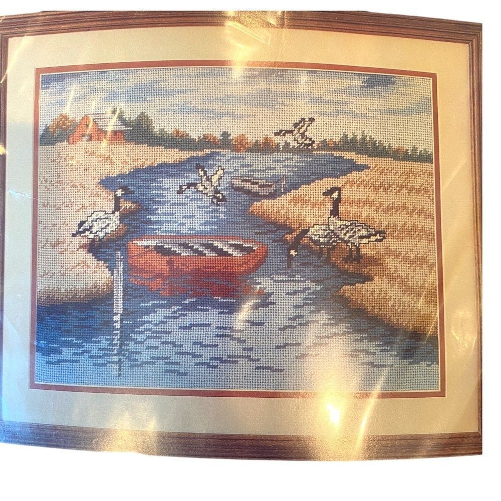 Bucilla Needlepoint Kit Pin Cushion New Yarn Canvas Needle Chart